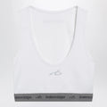 Balenciaga White Techwear bra top in technical fabric