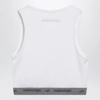 Balenciaga White Techwear bra top in technical fabric