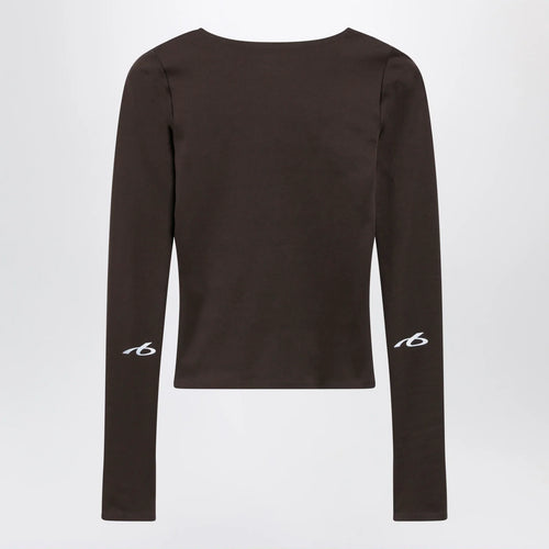 Balenciaga Techwear top in khaki/neon pink technical fabric
