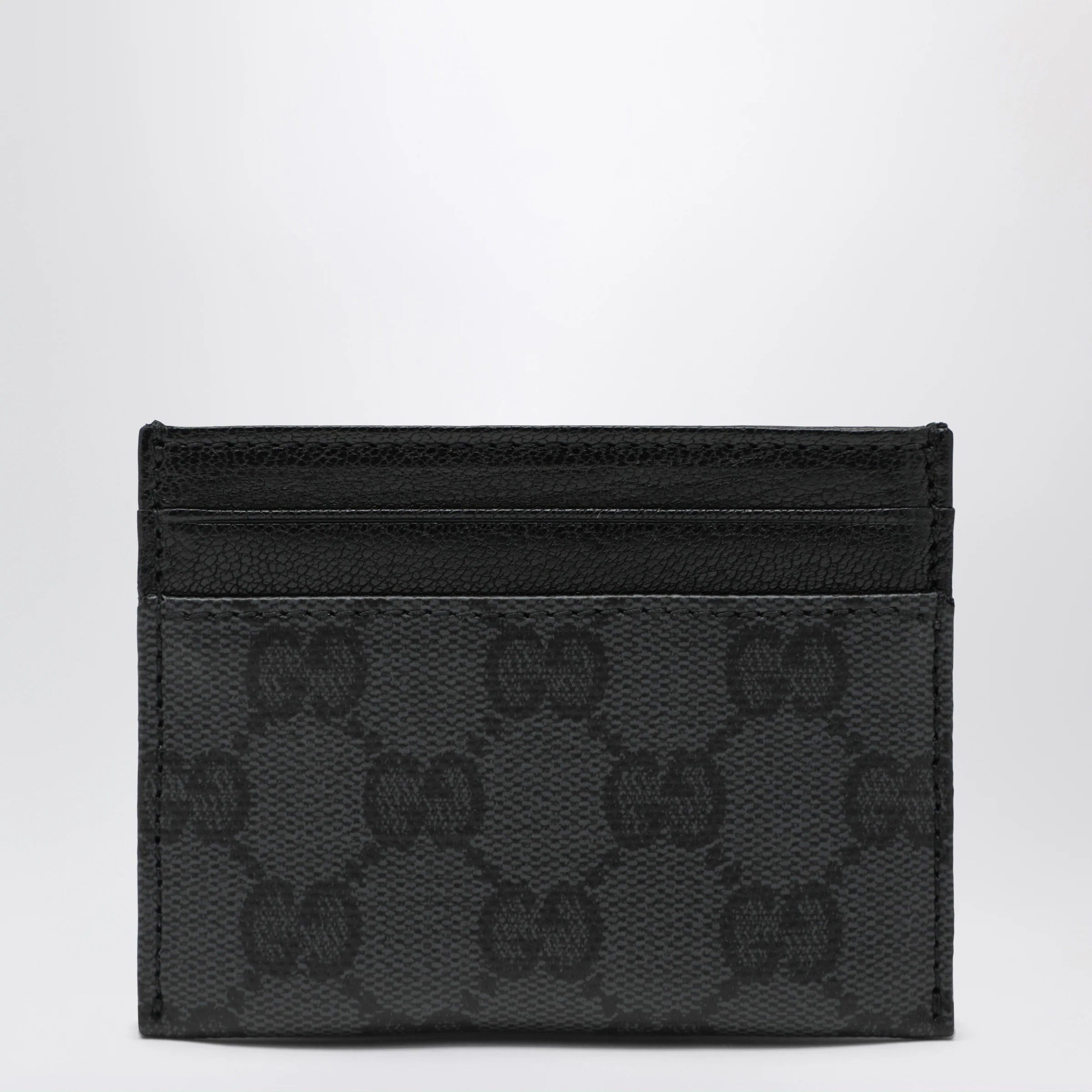 GUCCI Essence Classic card holder in black GG canvas