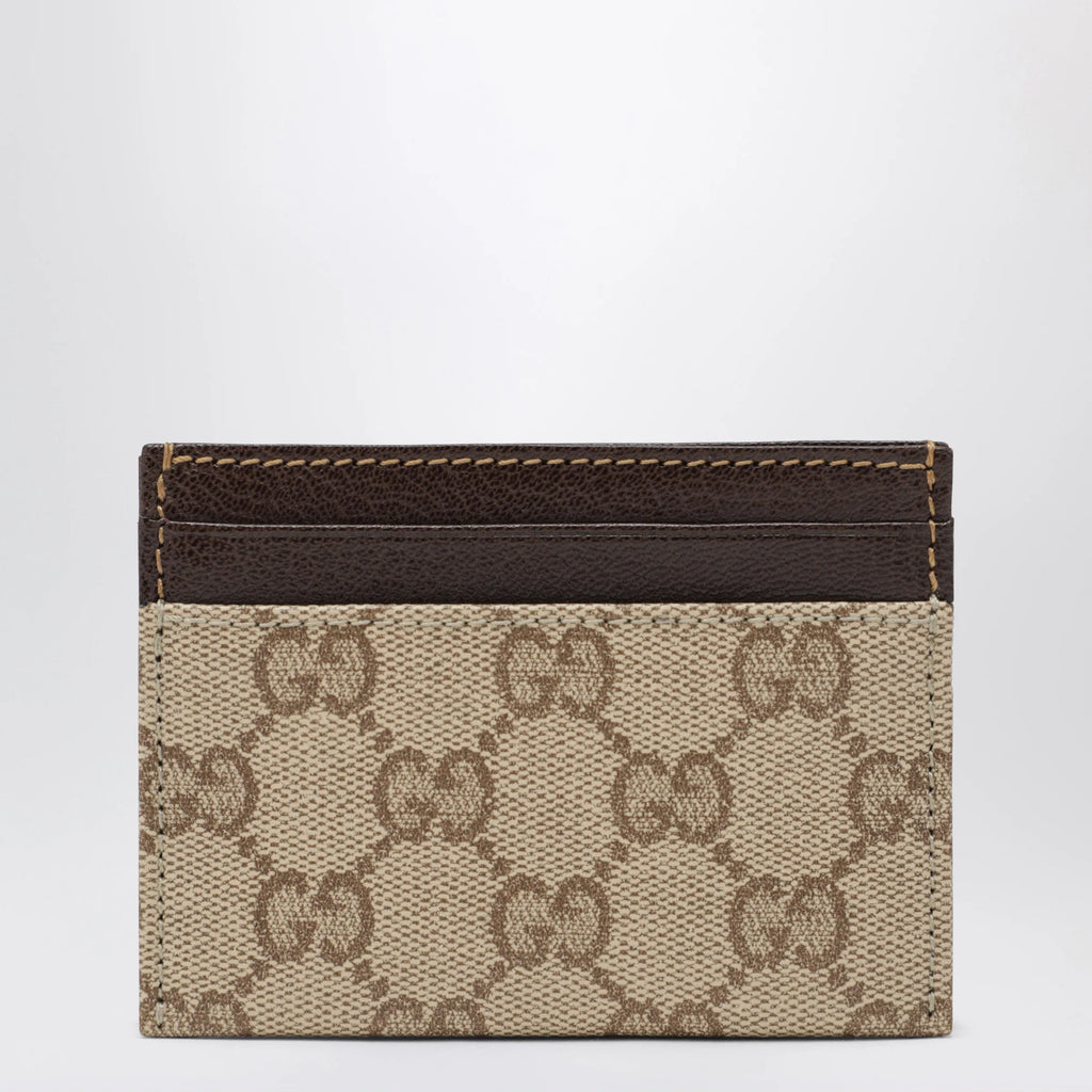 GUCCI Essence Classic card holder in brown GG canvas