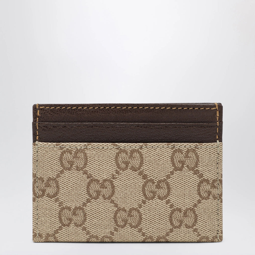 GUCCI Essence Classic card holder in brown GG canvas
