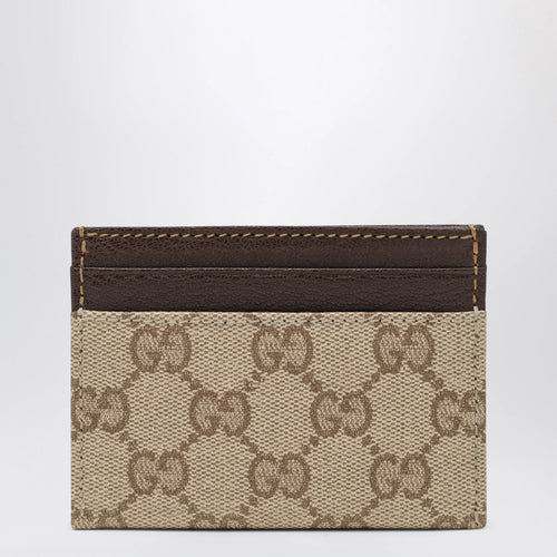 GUCCI Essence Classic card holder in brown GG canvas