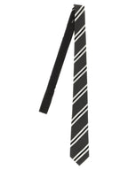 Saint Laurent Jacquard Diagonal Striped Tie