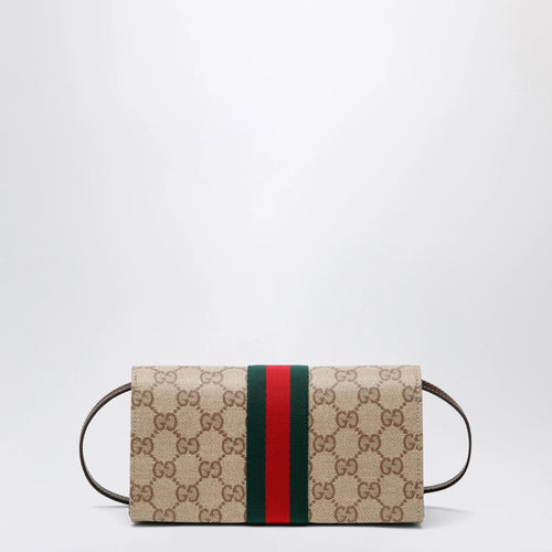 GUCCI Small pouch in GG canvas with Web stripe