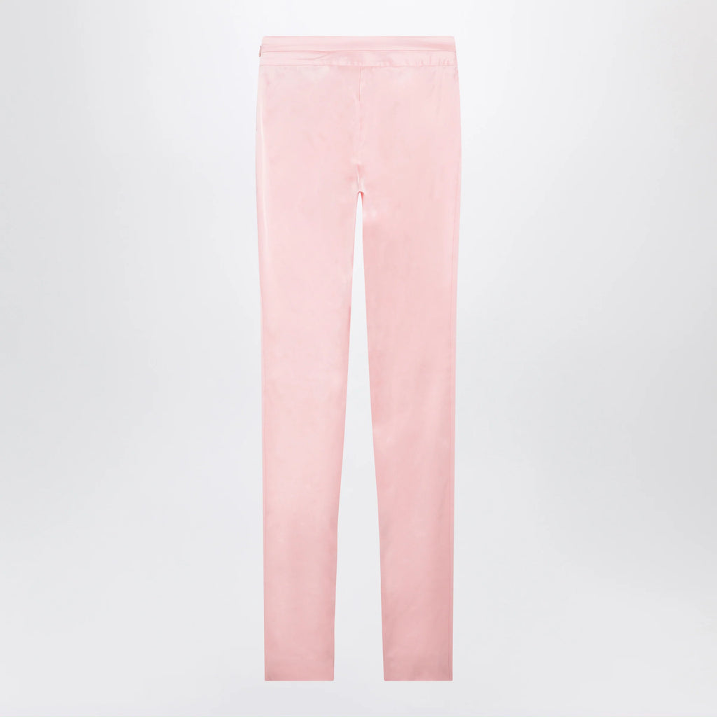 GUCCI Pink stretch silk faille leggings