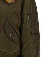 Saint Laurent Removable Shearling Neck Bomber Jacket