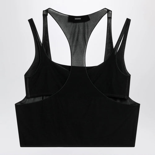 GUCCI Black lightweight crêpe jersey bralette set
