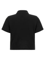 Saint Laurent Cassandre Crop Polo Shirt