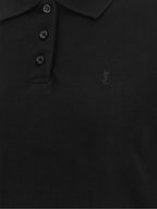 Saint Laurent Cassandre Crop Polo Shirt