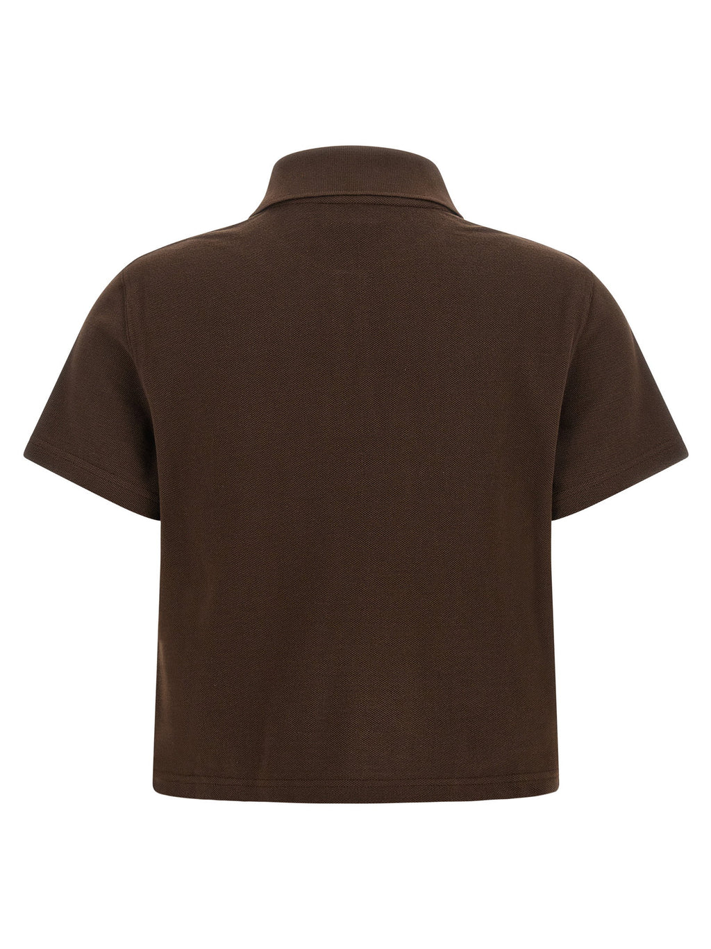 Saint Laurent Cassandre Crop Polo Shirt
