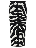 Moschino Zebra Intarsia Skirt