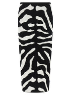 Moschino Zebra Intarsia Skirt