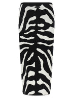 Moschino Zebra Intarsia Skirt