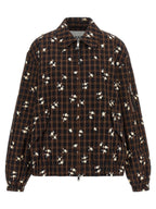 Ganni Check Flower Bomber Jacket