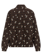 Ganni Check Flower Bomber Jacket
