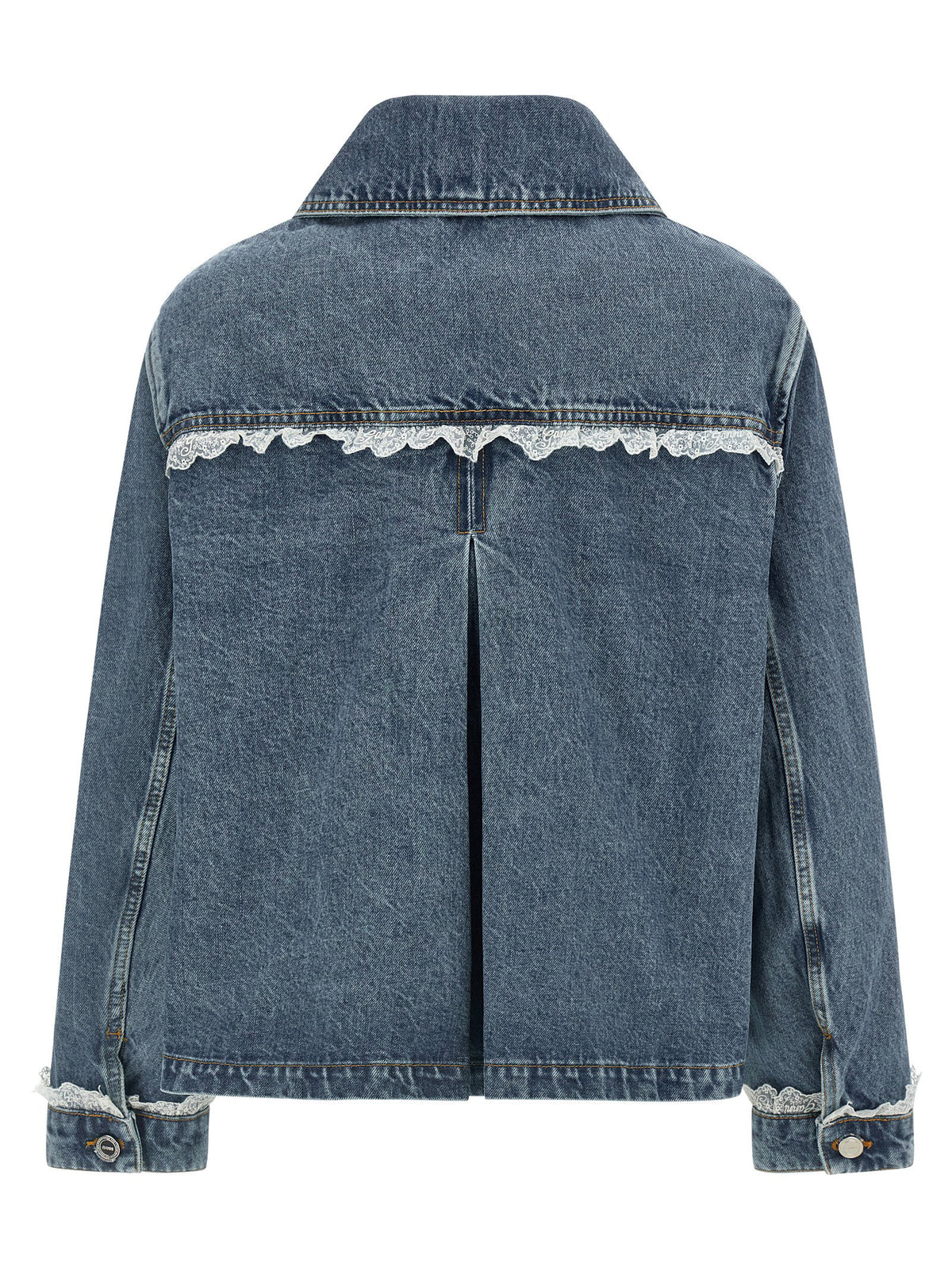 Ganni Denim And Lace Jacket