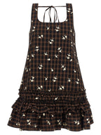 Ganni Check Flower Dress