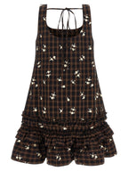 Ganni Check Flower Dress