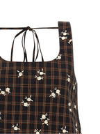 Ganni Check Flower Dress