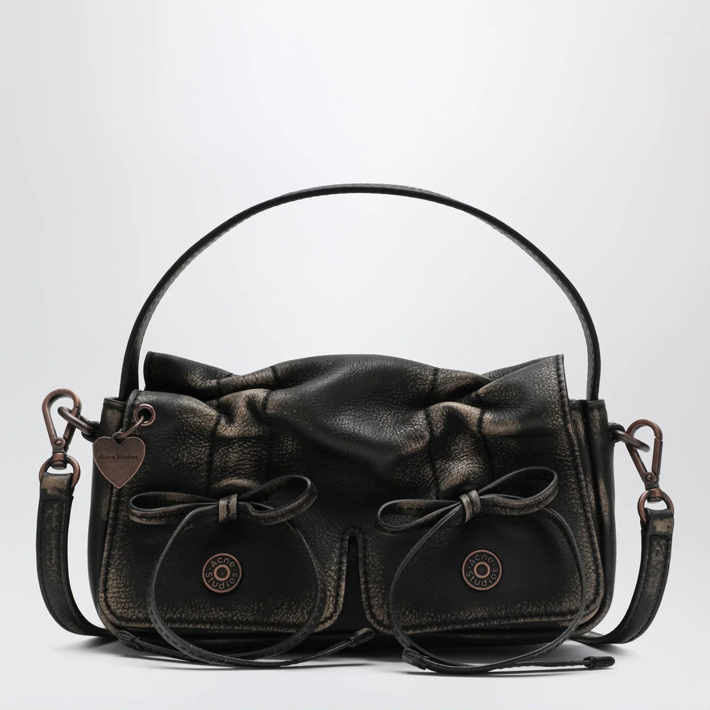 Acne Studios Micro bag with multiple pockets dark brown/beige