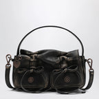 Acne Studios Micro bag with multiple pockets dark brown/beige