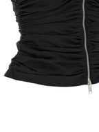Ganni Black Ruched Top
