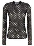 Ganni Printed Sheer Sweater
