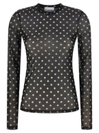 Ganni Printed Sheer Sweater