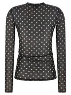Ganni Printed Sheer Sweater