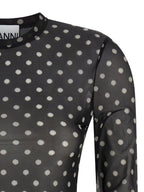 Ganni Printed Sheer Sweater