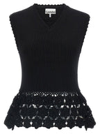 Ganni Cotton Crochet Vest