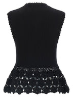 Ganni Cotton Crochet Vest