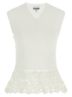 Ganni Cotton Crochet Vest
