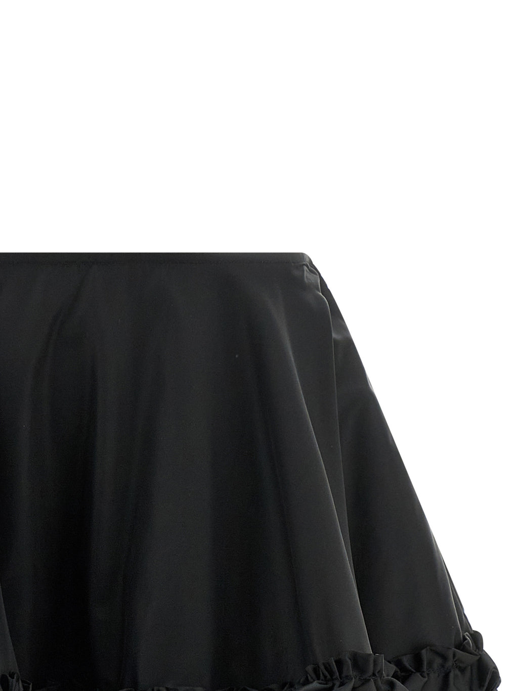 Ganni Duchesse Nylon Mini Frill Skirt