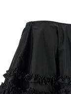 Ganni Duchesse Nylon Mini Frill Skirt