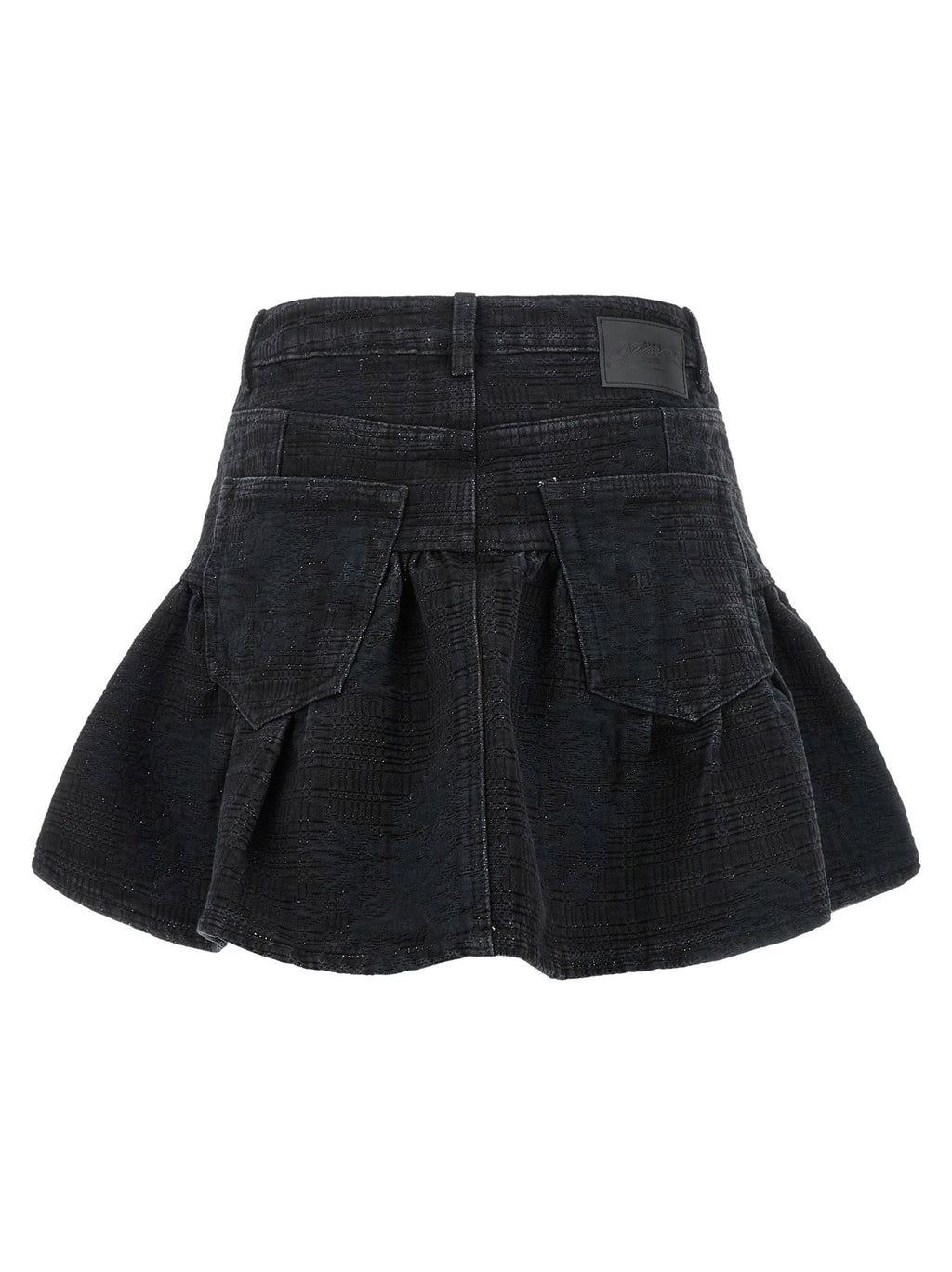 Ganni Lurex Denim Skirt