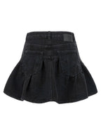 Ganni Lurex Denim Skirt