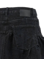 Ganni Lurex Denim Skirt