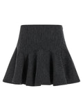 Ganni Pinstriped Flannel Skirt