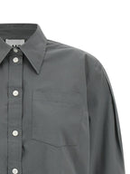 Ganni Cropped Shirt With Lace