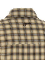 Ganni Check Flannel Peplum Shirt
