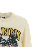Ganni Sweater With Intarsia