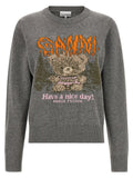 Ganni Sweater With Front Intarsia