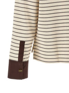 Ganni Striped Cotton Polo Shirt