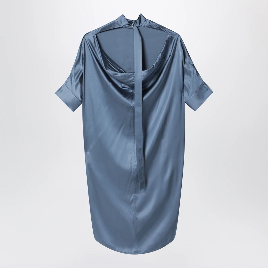 Acne Studios Satin tunic dress Dirty blue