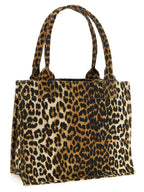 Ganni Leopard Large Shopping Bag