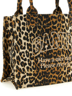 Ganni Leopard Large Shopping Bag