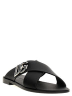 Dolce & Gabbana Logo Leather Sandals