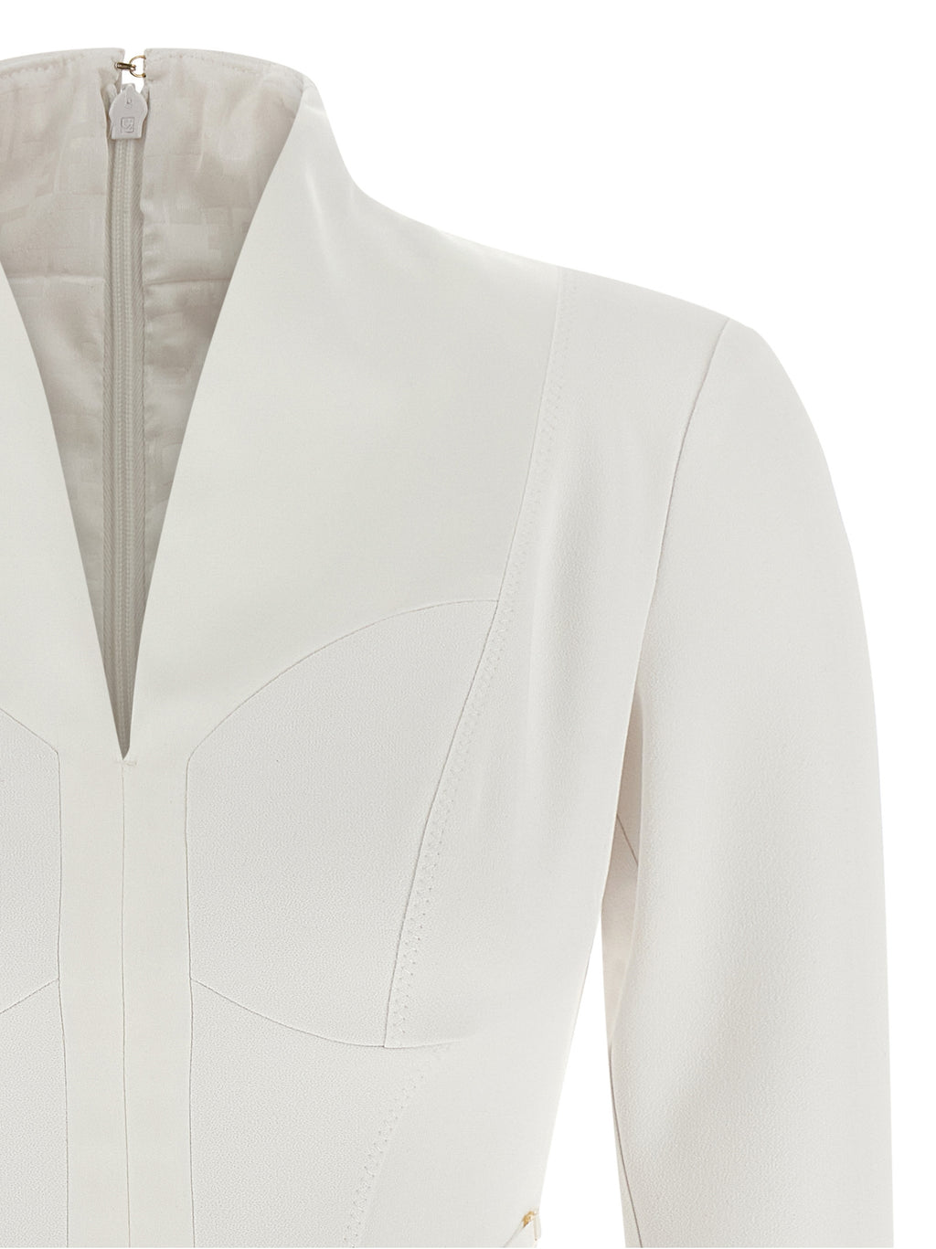 Elisabetta Franchi Logo Dress With Elastic Bands